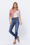 Judy Blue High Rise Button Fly Skinny Jeans