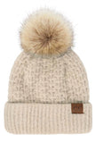 C.C. Beanies Smocking Stitch Pom Hat