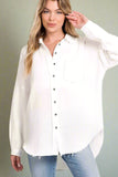 Oversized Gauzy Top