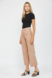 Light Brown High Rise Cropped Jeans