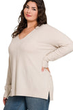 Curvy Front Seam Sweater