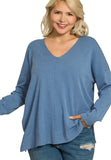 Curvy Front Seam Sweater