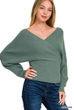 Cross Wrap Pullover Sweater