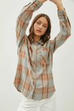 Oversized Plaid Flannel Top