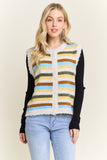 Textured Knit Sweater Vest