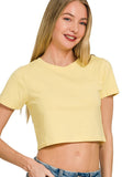 Cotton Short Sleeve Cropped Top