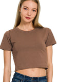 Cotton Short Sleeve Cropped Top