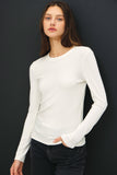 Round Neck Long Sleeve Knit Top