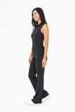 Half Zip Flared Jumpsuit