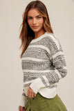 Round Neck Textured Sweater