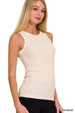 Ribbed Round Neck Top