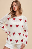 Distressed Heart Knit Sweater