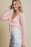 Knit Cardigan With Front Knot