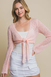 Knit Cardigan With Front Knot