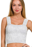 Ribbed Square Neck Top