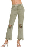 Acid Wash Distressed Jeans