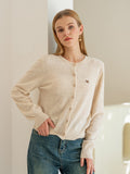 Wool Cardigan With Squirrel Motif