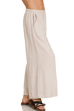 Pleated Linen Wide Leg Pants