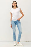 Ribbed Cap Sleeve Top