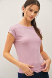 Ribbed Cap Sleeve Top