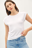 Ribbed Cap Sleeve Top