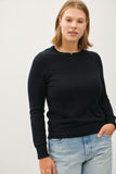 Curvy Crew Neck Knit Sweater