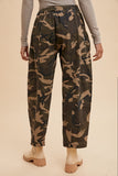 Camo Barrel Leg Pants