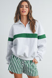 Striped Half Zip Pullover