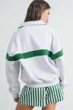 Striped Half Zip Pullover