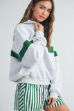 Striped Half Zip Pullover