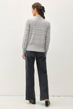 Striped Mock Neck Sweater