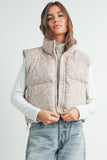 Floral Puffer Vest