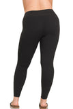 Curvy Microfiber Waistband Leggings