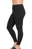 Curvy Microfiber Waistband Leggings