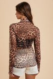 Animal Print Sheer Top