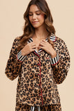 Leopard Satin Pajamas Set