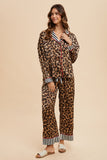 Leopard Satin Pajamas Set