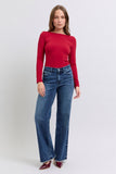 Judy Blue Mid Rise Wide Leg Jeans