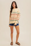 Crew Neck Striped Sweater