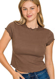 Lettuce Trim Cropped Top