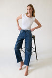 High Rise Barrel Leg Jeans