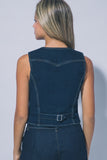 V-Neck Denim Vest