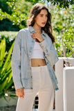Denim Button Down Top