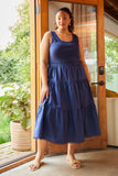 Curvy Knit & Poplin Dress