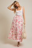 Floral Tiered Midi Skirt