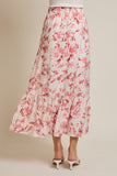 Floral Tiered Midi Skirt