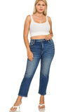Curvy Mid Rise Cropped Jeans