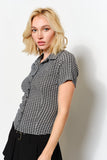 Fitted Plaid Top
