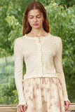 Ruffle Button Cardigan