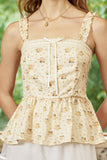 Ditsy Floral Peplum Top